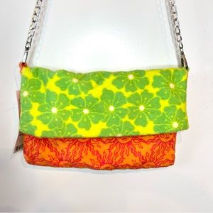 NWT Urban Outfitters Tropical Fold Over Crossbody Bag